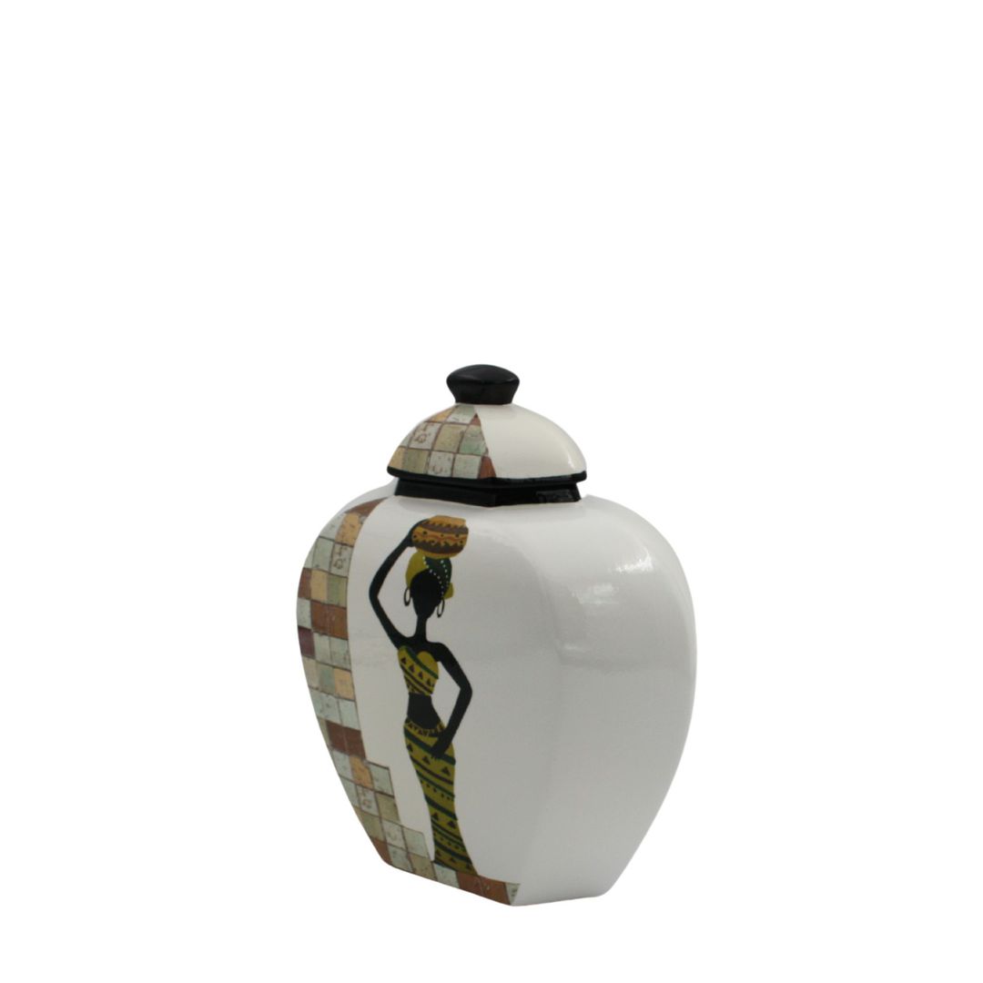 DECORATIVE VASE AFRICAN SMALL image 1